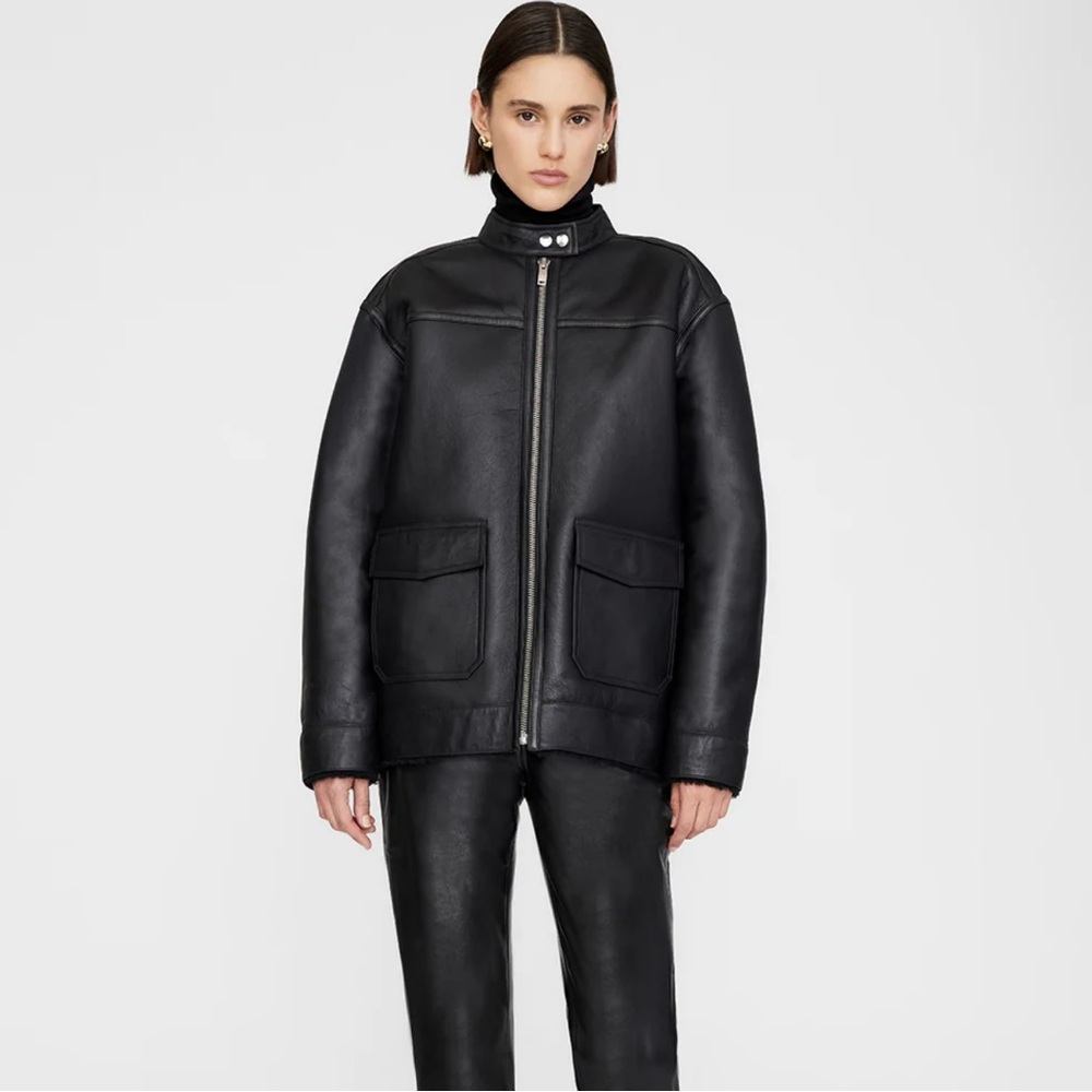 Anine Bing Henry Leather Jacket - Picture 5 of 12